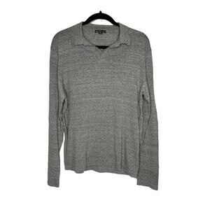 James Perse Cotton Jersey Long Sleeve Polo